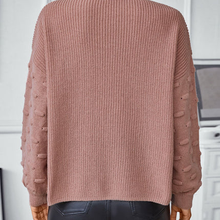 Round Neck Drop Shoulder Sweater