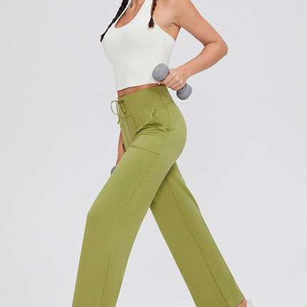 Basic Bae Full Size Drawstring High Waist Pants with Pockets