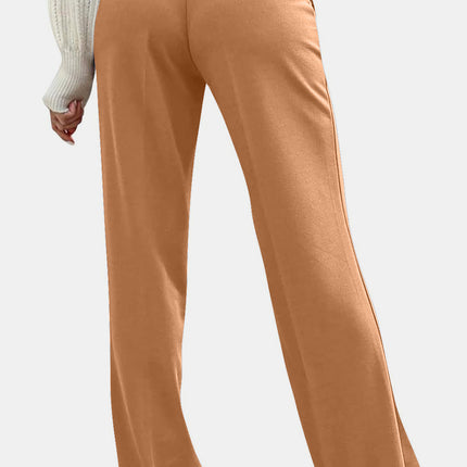 Decorative Button High Rise Pants