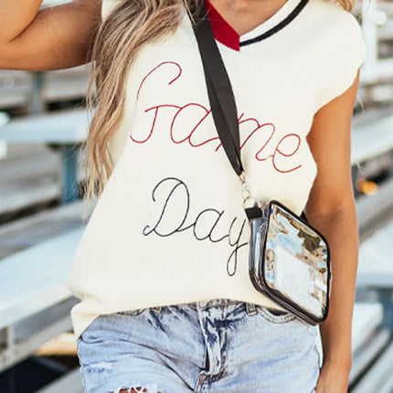 GAME DAY V-Neck Sweater Vest