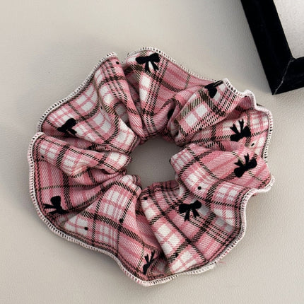 3-Piece Plaid Contrast Elastic Hair Scrunchy