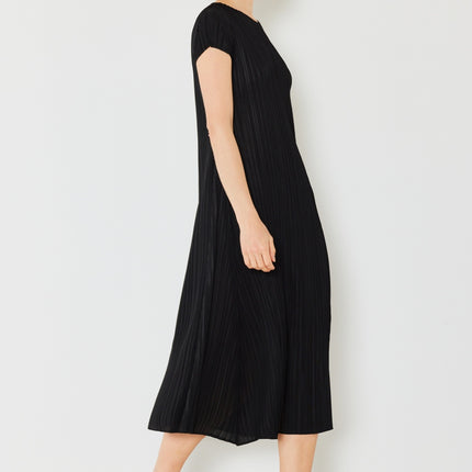 Marina West Swim Pleated Cap Sleeve A-Line Dress