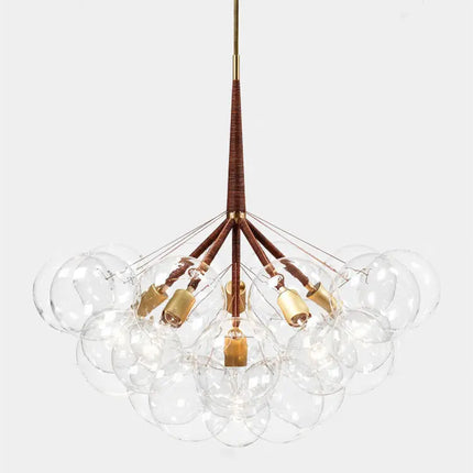 Nordic Glasses Chandelier Balck White Coffee Wires Pendant Lights 9 /12 /18 Glass Hanging Lights Luminaria  Home Decor