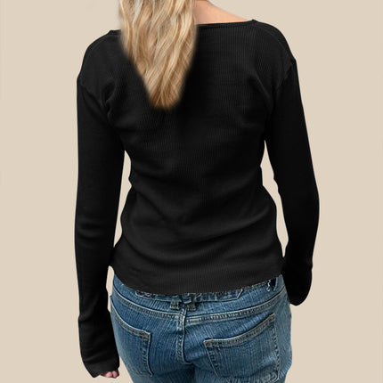 Devine Quarter Button Long Sleeve T-Shirt