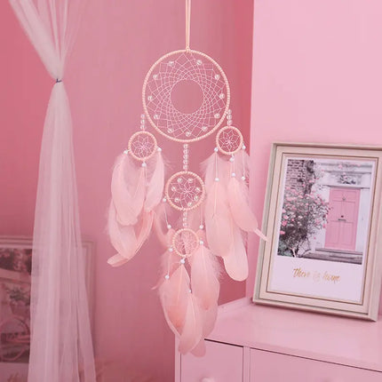 2023 New Dream catchers Retro 5 Ring Dream Catchers Home Decoration Indians Natural Stone Tree of Life Dreamcatcher Wall Hanging