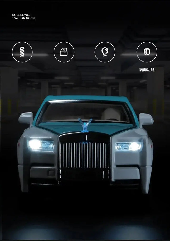 1:24 Rolls Royce Phantom Mansory Alloy Car Diecasts & Toy Vehicles Car Model Sound and light Pull back Car Toys For Kids Gifts