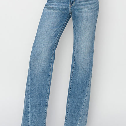 RISEN High Rise Ankle Straight Jeans