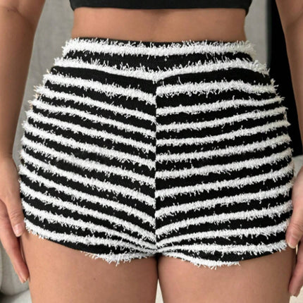 Striped High Waist Shorts