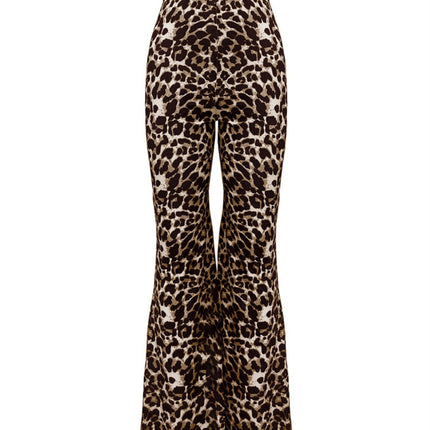 Leopard Flare Pants