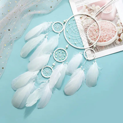 2023 New Dream catchers Retro 5 Ring Dream Catchers Home Decoration Indians Natural Stone Tree of Life Dreamcatcher Wall Hanging