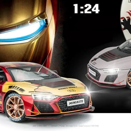 MINI AUTO 1:24 Simulation AUDI R8 IRON Alloy Sport Cars Toy Diecasts Vehicles Metal Model Car Decoration For Kids Gift Boy Toy