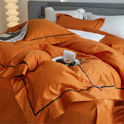 New 1000TC Egyptian Cotton Bedding Sets Luxury Jacquard Duvet Cover Flat sheet Pillowcase