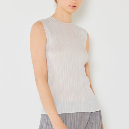 Marina West Swim Pleated Sleeveless Crewneck Tank