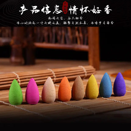 280Pcs Backflow Incense Cones 100% Natural Scents Waterfall Rose Tulip Jasmine Lavender for Burner Holder Meditation Yoga Gift