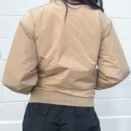 Zip Up Baseball Collar Jacket with Pockets