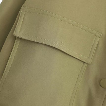 Pocketed Snap Down Baseball Collar Jacket