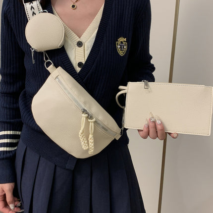 PU Leather Adjustable Strap Crossbody Bag with Coin Purse
