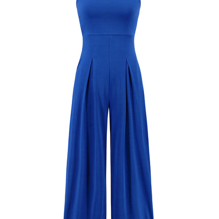 Square Neck Wide Strap Jumpsuit