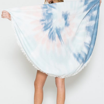 Justin Taylor Dreamland Tie Dye Round Beach Towel