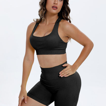 Scoop Neck Wide Strap Top and Shorts Active Set