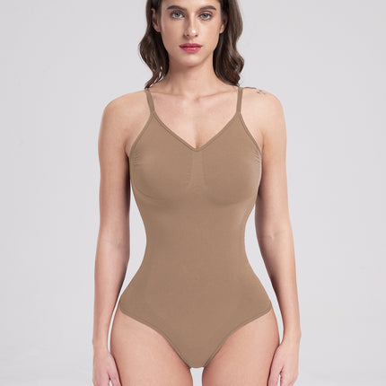 V-Neck Spaghetti Strap Active Bodysuit