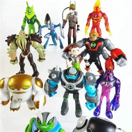 Genuine Ben Tennyson 10 Anime Figure Doll Monster Figure Toys Ben10 Omnitrix Table Ornaments Gifts for Children