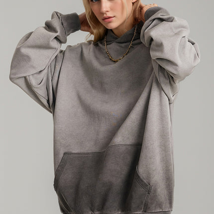 Basic Bae Drop Shoulder Long Sleeve Hoodie with Kangaroo Pocket