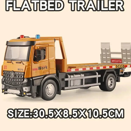 Large Truck Crane Engineering Vehicle Alloy Model Car Construction Toys Metal Diecast Toy Car Sound & Light Toys For Kids Gift