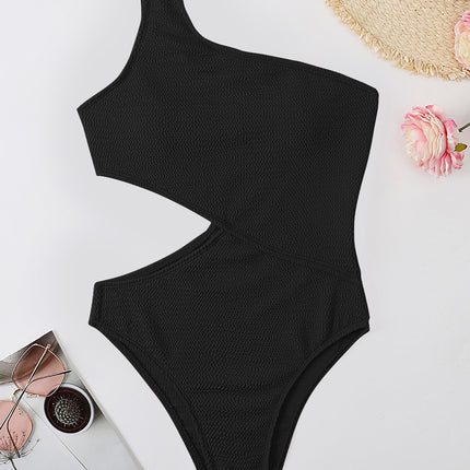 Cutout One Shoulder One-Piece Swimwear