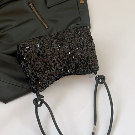 Sequin Double Strap Shoulder Bag