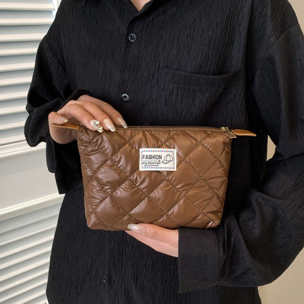 Solid Quilted Clutch with Zipper