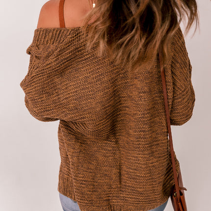 Cable-Knit Open Front Cardigan