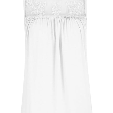 Lace Detail Round Neck Tank