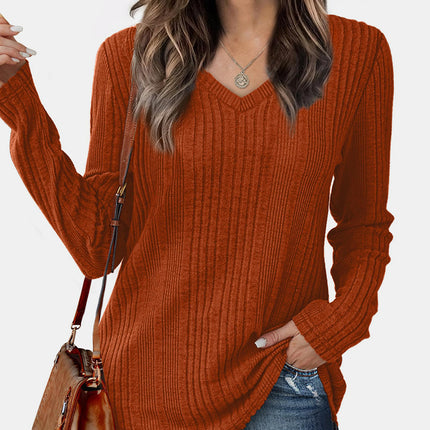 V-Neck Long Sleeve T-Shirt