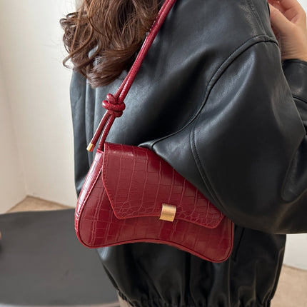 PU Leather Texture Crossbody Bag