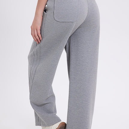 Basic Bae Elastic Waist Straight Leg Pants with Pockets