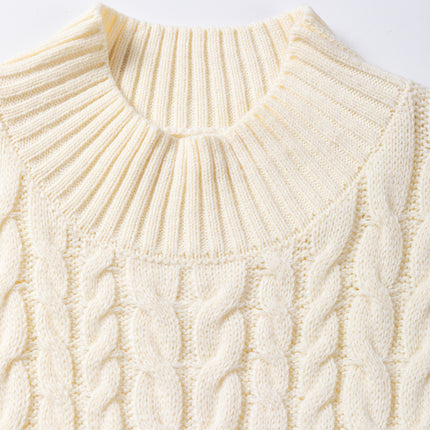 Cable Knit Turtleneck Sweater Vest