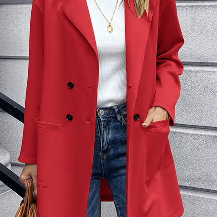 Ivy Lane Lapel Collar Long Sleeve Blazer