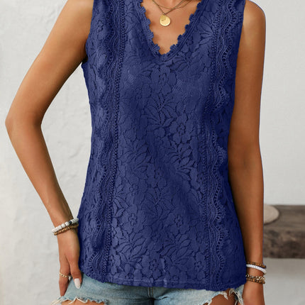 Mandy Lace V-Neck Tank