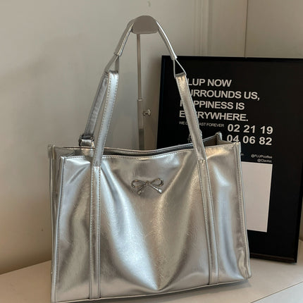 PU Leather Bow Shoulder Bag
