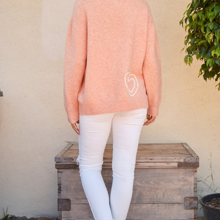 And The Why WIFEY & Heart Round Neck Sweater