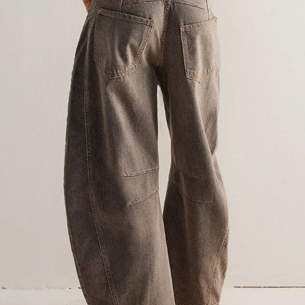 Wide Leg Jeans with Pockets