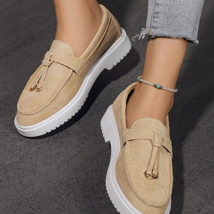 Round Toe Flat Slip-Ons