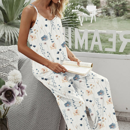 Printed Spaghetti Strap Jumpsuit