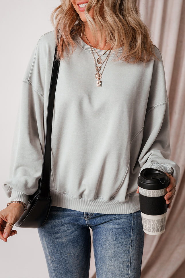 Round Neck Long Sleeve Sweatshirt