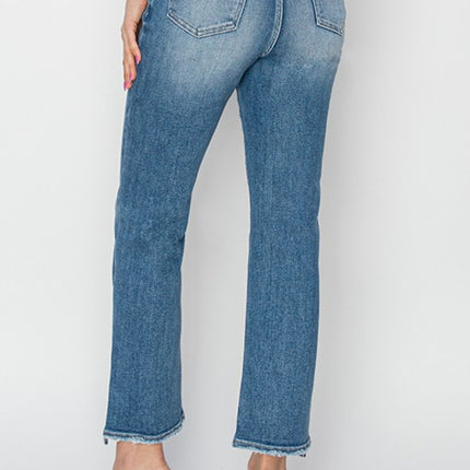 RISEN High Rise Slim Straight Jeans