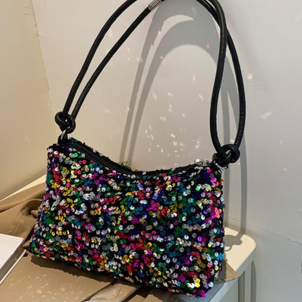 Sequin Double Strap Shoulder Bag