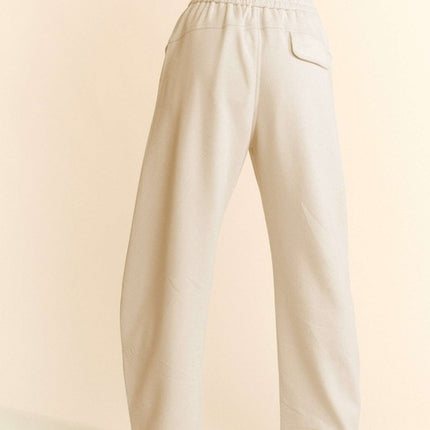 Davi & Dani Drawstring Wide Leg Sweatpants