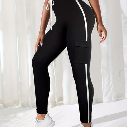 High Waist Skinny Pants with Pockets