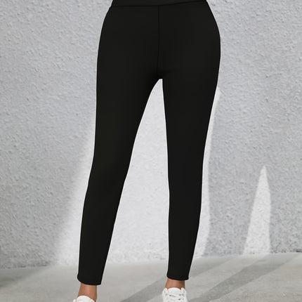 Full Size Letter Embroidered High Waist Leggings
